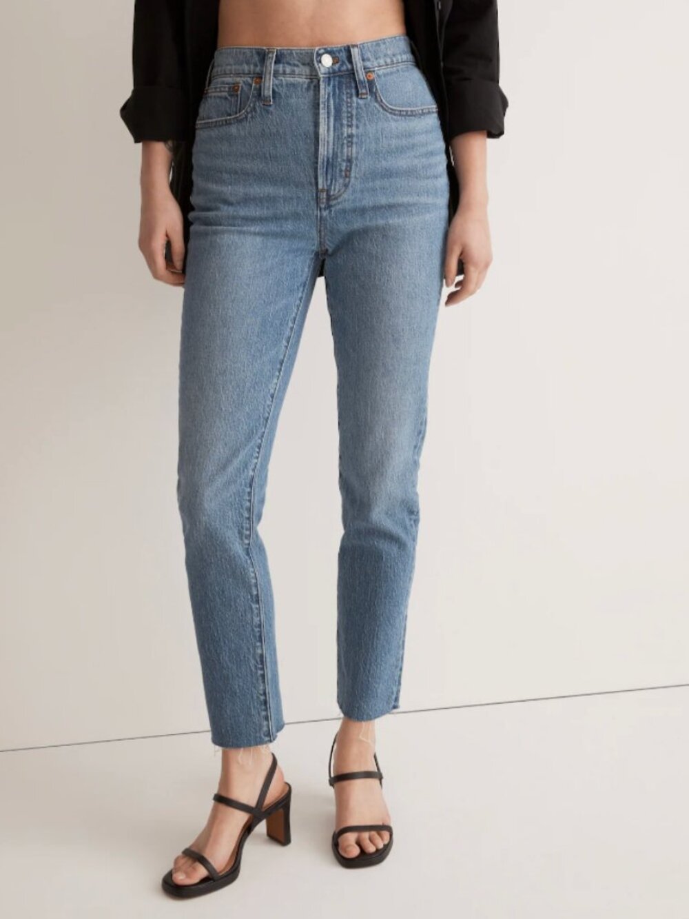 Madewell Petite Perfect Vintage Jean in Earlside Wash: Raw-Hem Edition